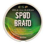 ESP Spod Braid - splétaná šňůra Fluo Zelená 300m 0,22mm- 9kg