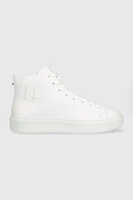 Kožené sneakers boty Karl Lagerfeld MAXI KUP bílá barva, KL52265
