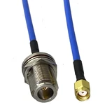 1pcs RG402 0.141" RP SMA Male Jack to N Female Plug Bulkhead Connector RF Coaxial Jumper Pigtail Flexible Blue 4inch~10FT