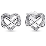 Original Sparkling Infinity Heart Earring With Crystal For Women 925 Sterling Silver Earring Wedding Gift Europe Jewelry