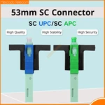 50/100/200 PCS SC APC Fast Connnector 53mm Single-Mode Connector FTTH Tool Cold Connector SC UPC Fiber Optic Quick Connector