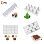 3D Mousse Christmas Tree Cake Mold Popsicle Silicone Molds For Kitchen Baking DIY Fondant Jelly Pudding Pastry Making Decor Tool