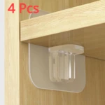 4pcs Adhesive Shelf Support Pegs Shelf Support Adhesive Pegs Closet Cabinet Shelf Support Clips Wall Hangers Strong Holders