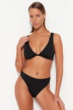 Trendyol Black Triangle Bikini Top