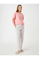 Koton Pajama Set - Pink - Graphic