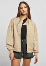 Women's Oversized Light Bomber Union Oversized Jacket Beige