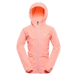 Children's softshell jacket with membrane ALPINE PRO SPERTO neon salmon