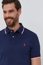 Polo tričko Ralph Lauren pánské, tmavomodrá barva, hladké, 710842621003