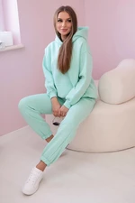 Cotton set with mint print