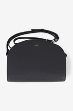 Kožená kabelka A.P.C. Sac Demi-lune čierna farba, PXBJQ-F61048 BLACK