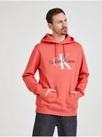 Men's Coral Patterned Hoodie Calvin Klein Jeans - Men's