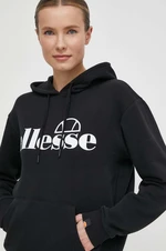 Mikina Ellesse Lyara OH Hoody dámska, čierna farba, s kapucňou, s potlačou, SGP16455