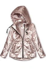 Jacke im glänzenden Design Rosa