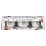 Yankee Candle Sada votivních svíček ve skle Coconut Beach 3 x 37 g