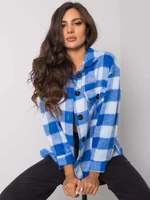 Women's blue checkered shirt