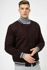 Koton Winter Jacket - Burgundy - Bomber jackets