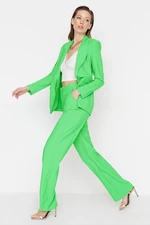 Trendyol zelené tkané kalhoty