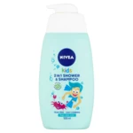 NIVEA Kids Detský sprchový gél a šampón 2v1 s jablčnou vôňou 500 ml