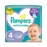 Pampers Active Baby vel. 4 Maxi Pack 9–14 kg dětské pleny 58 ks