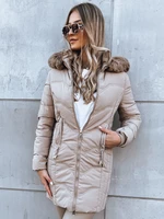 Dámská zimní bunda WINTERFASH tmavě béžová Dstreet