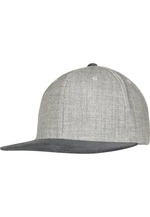 Melange Velur Snapback šedá/šedá