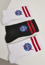 NASA Insignia 3-Pack Socks White/Black/White