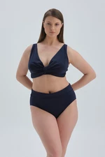 Dagi Navy Blue Consolidating Bikini Top With Corset