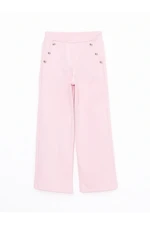 LC Waikiki Basic Wide Leg Girls' Pants with Elastic Waist.