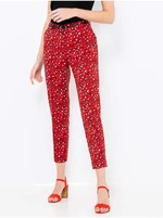 Red patterned shortened trousers CAMAIEU - Women