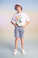 DEFACTO Boys Cargo Fit Jean Shorts