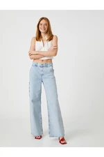 Koton High Waisted Denim Pants Extra Wide Leg - Bianca Jeans