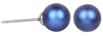 Levien Moderní náušnice pecky Pearl Iridescent Dark Blue