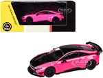 BMW i8 Liberty Walk Hot Pink and Black 1/64 Diecast Model Car by Paragon Models