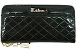 Dámská / dívčí lakovaná peněženka  pouzdrového typu Eslee - černá