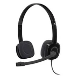 Logitech H151 headset k PC jack 3,5 mm káblový na ušiach čierna