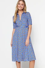 Női ruha Trendyol MultiColored BeltEd Shirt Dress