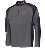 Savage gear tričko tournament shirt 1/2 zip sedona grey - l