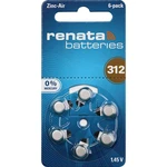 Renata Hearing Aid PR41 gombíková batéria  ZA 312 zinkovo-vzduchová 165 mAh 1.4 V 6 ks