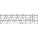 Apple Magic Keyboard mit Touch ID und Ziffernblock Bluetooth® klávesnica biela je možné znovu nabíjať