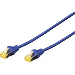 Digitus DK-1644-A-070/B RJ45 sieťové káble, prepojovacie káble CAT 6A S/FTP 7.00 m modrá bez halogénov, krútené páry, s