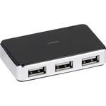 Vivanco IT-USBHUB4PWR 4 porty USB 2.0 hub  čierna, strieborná