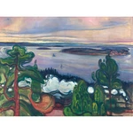 Reprodukcia obrazu Edvard Munch - Train Smoke, 60 x 45 cm