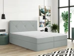 Moderní box spring postel Milena 180x200, šedá Manila