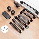Aluminum Alloy Black Handles For Furniture Cabinet Knobs And Handles Kitchen Handles Drawer Knobs Cabinet Pulls Cupboard