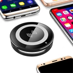 9V Qi Standard Wireless LED Fast Charger Desktop Pad for iPhone 8 X Plus S8 S9 Note 8