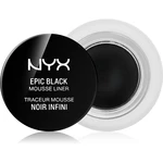 NYX Professional Makeup Epic Black Mousse Liner vodeodolná očná linka odtieň 01 Black 3 ml