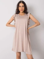 RUE PARIS Beige casual dress