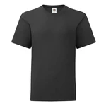 Black children's t-shirt in combed cotton Fruit of the Loom