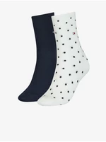 Socks - Tommy Hilfiger Dot 2 Pack Blue