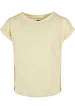 Girls' Organic T-Shirt with Extended Shoulder Soft Yellow